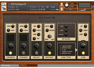Prototype EP Kontakt instrument rear panel