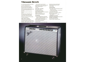 Fender Vibrosonic Reverb Catalog 1972