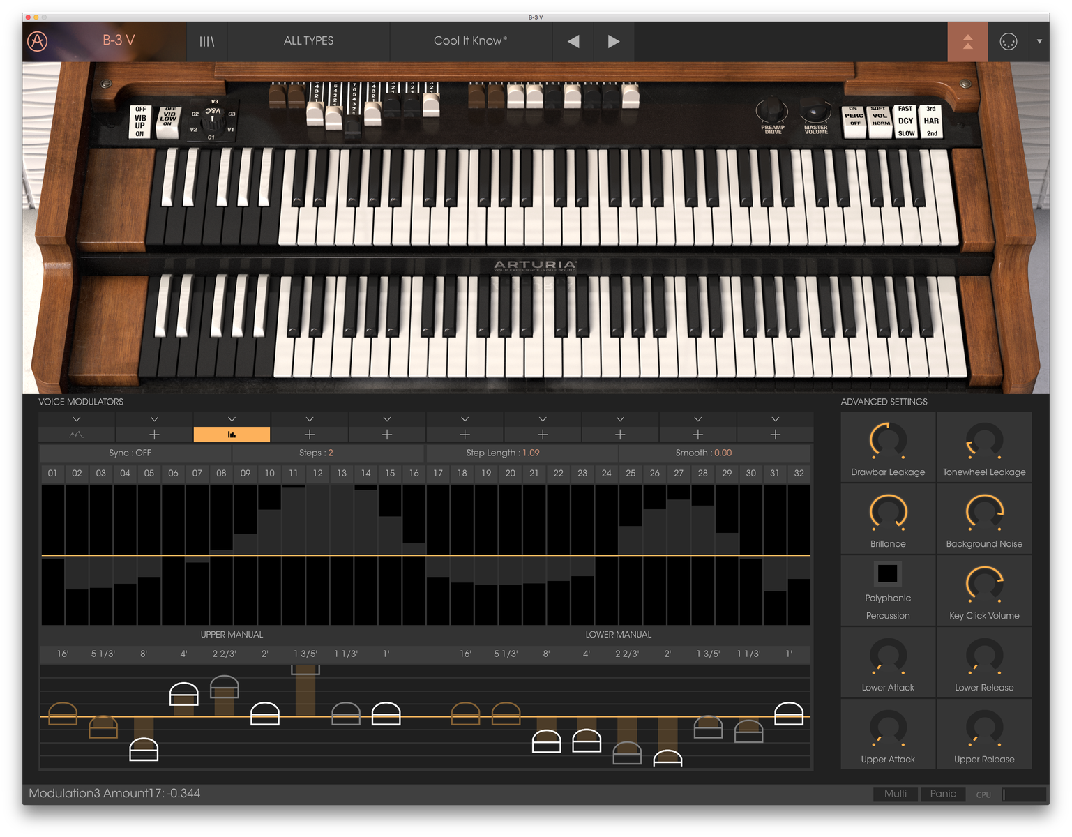 Arturia B-3 V : b 3 4
