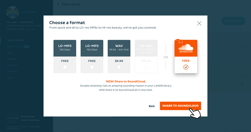 Landr SoundCloud 3