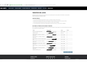 Transferer une licence
