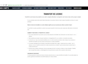 Transfert de licences