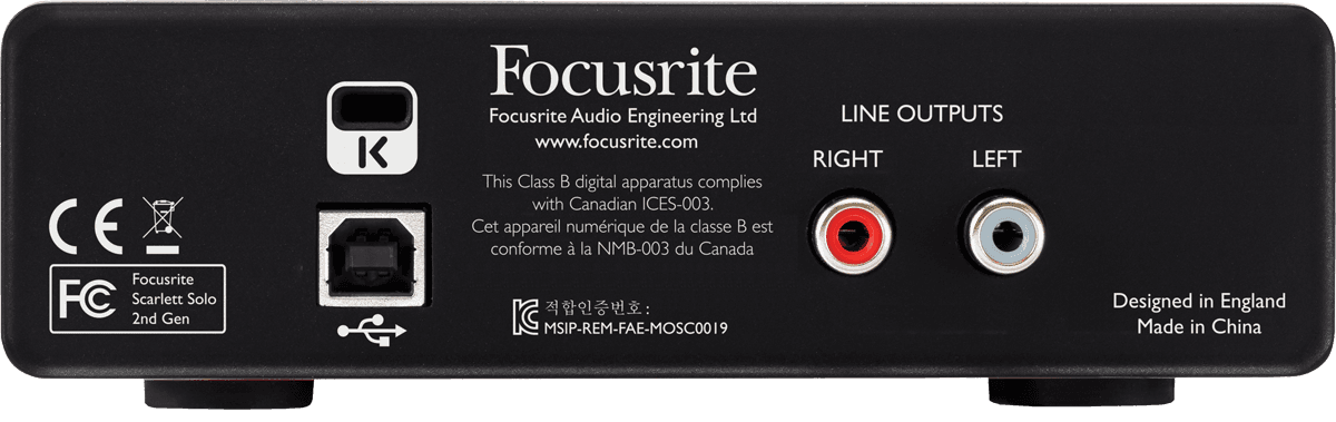 Focusrite Scarlett2 Solo : RFO SCARLETT2 SOLO 5 B