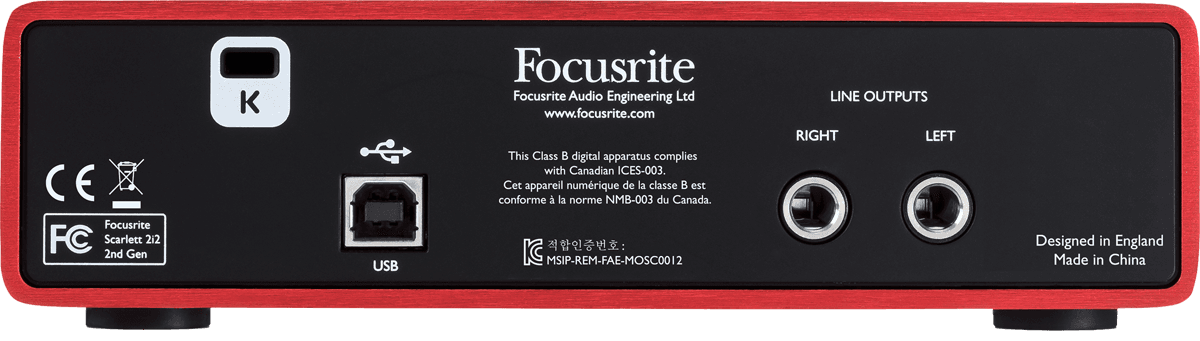 Focusrite Scarlett2 2i2 : RFO SCARLETT2 2I2 5 B