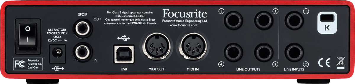Focusrite Scarlett2 6i6 : RFO SCARLETT2 6I6 5 B