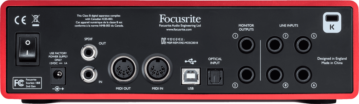 Focusrite Scarlett2 18i8 : RFO SCARLETT2 18I8 5 B