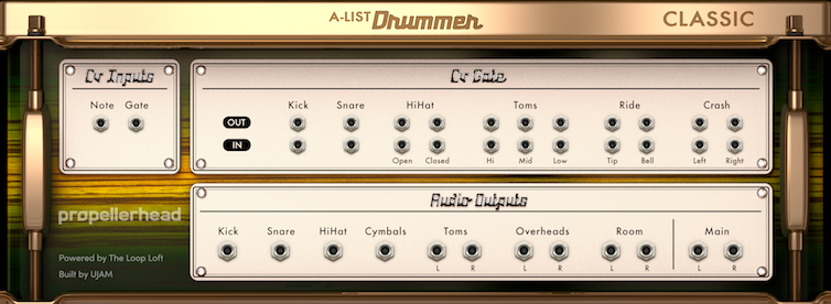 PropellerHead A-List Classic Drummer : Classic drummer rear