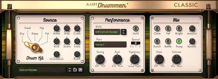 PropellerHead A-List Classic Drummer : classic drummer front