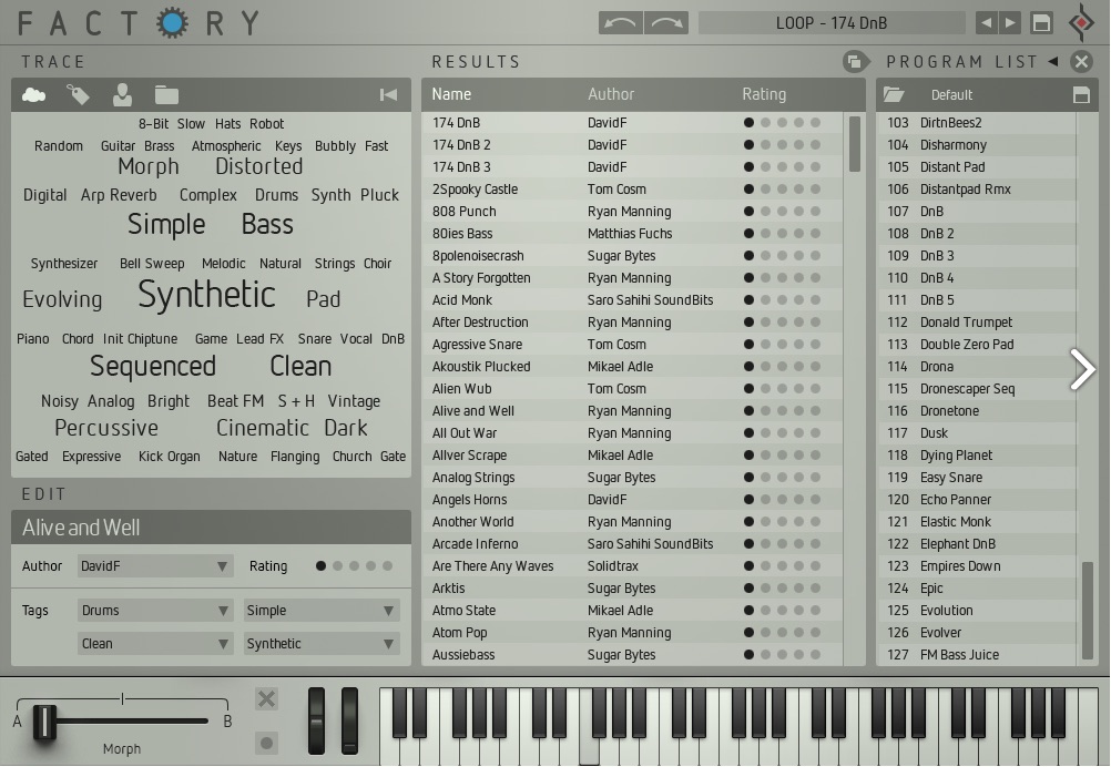 Sugar Bytes Factory : FactorySettings