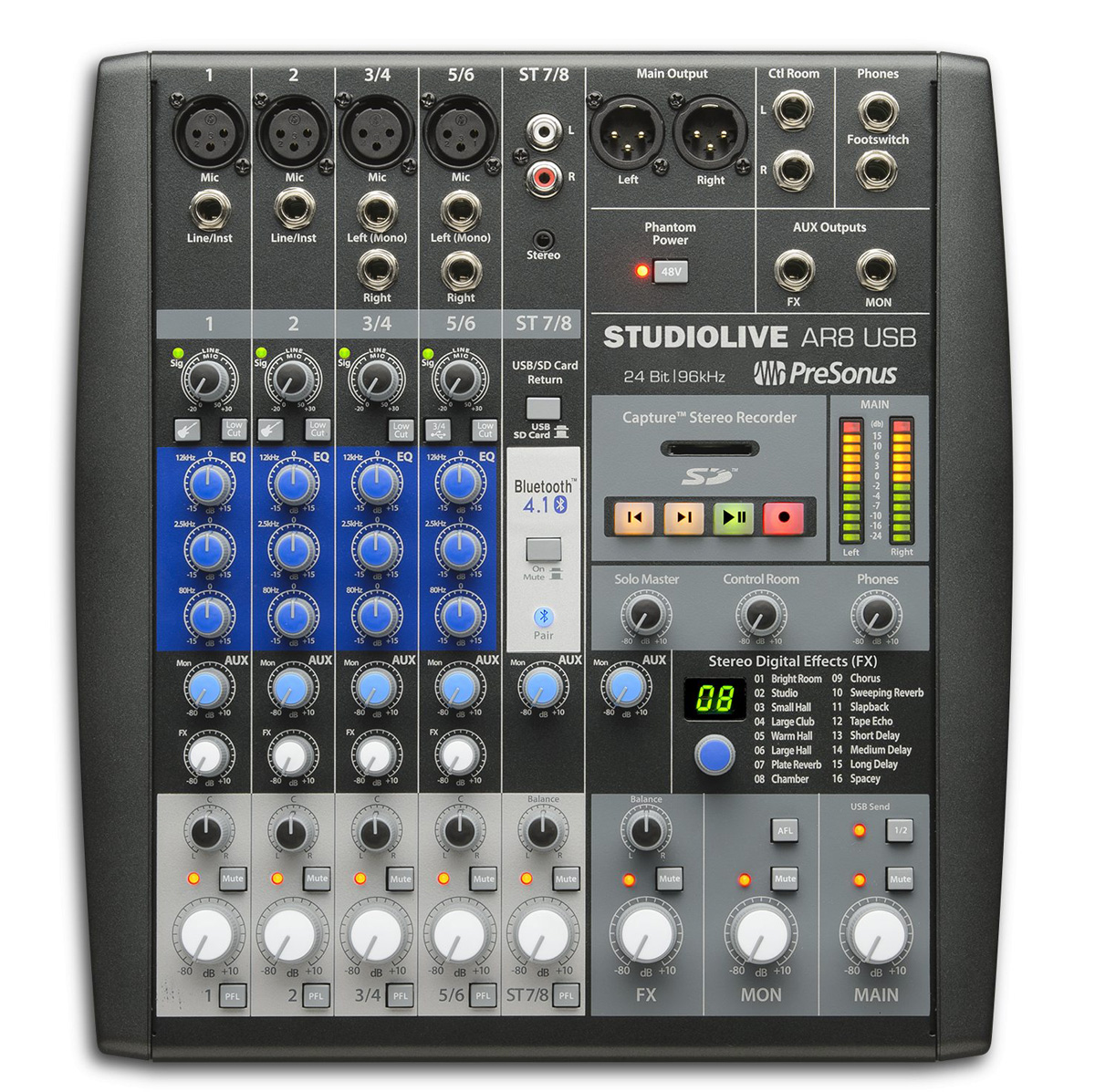 PreSonus AR8 USB : presonus studiolive ar8 usb top big