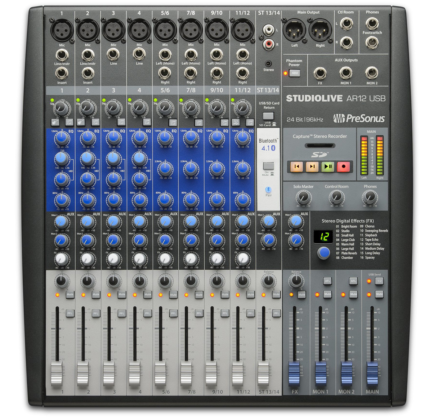 PreSonus AR12 USB : presonus studiolive ar12 usb top big