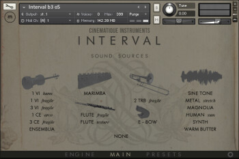 Cinematique Instruments Interval : interval instruments