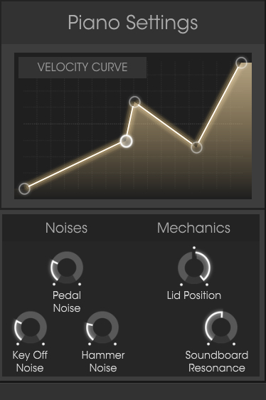 Arturia Piano V : bruits et m&eacute;caniques