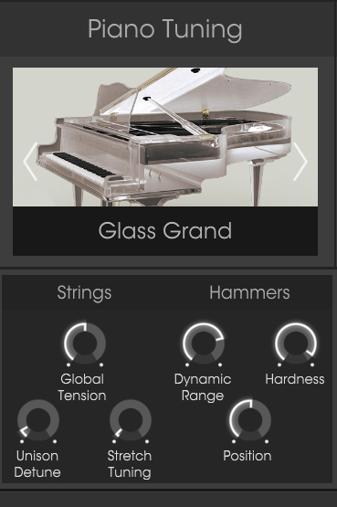 Arturia Piano V : tuning