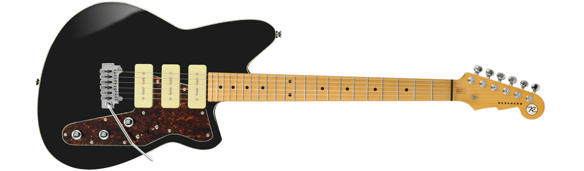 Reverend Jetstream 390 - 3 Tone Burst : JS390 BLK tort mock