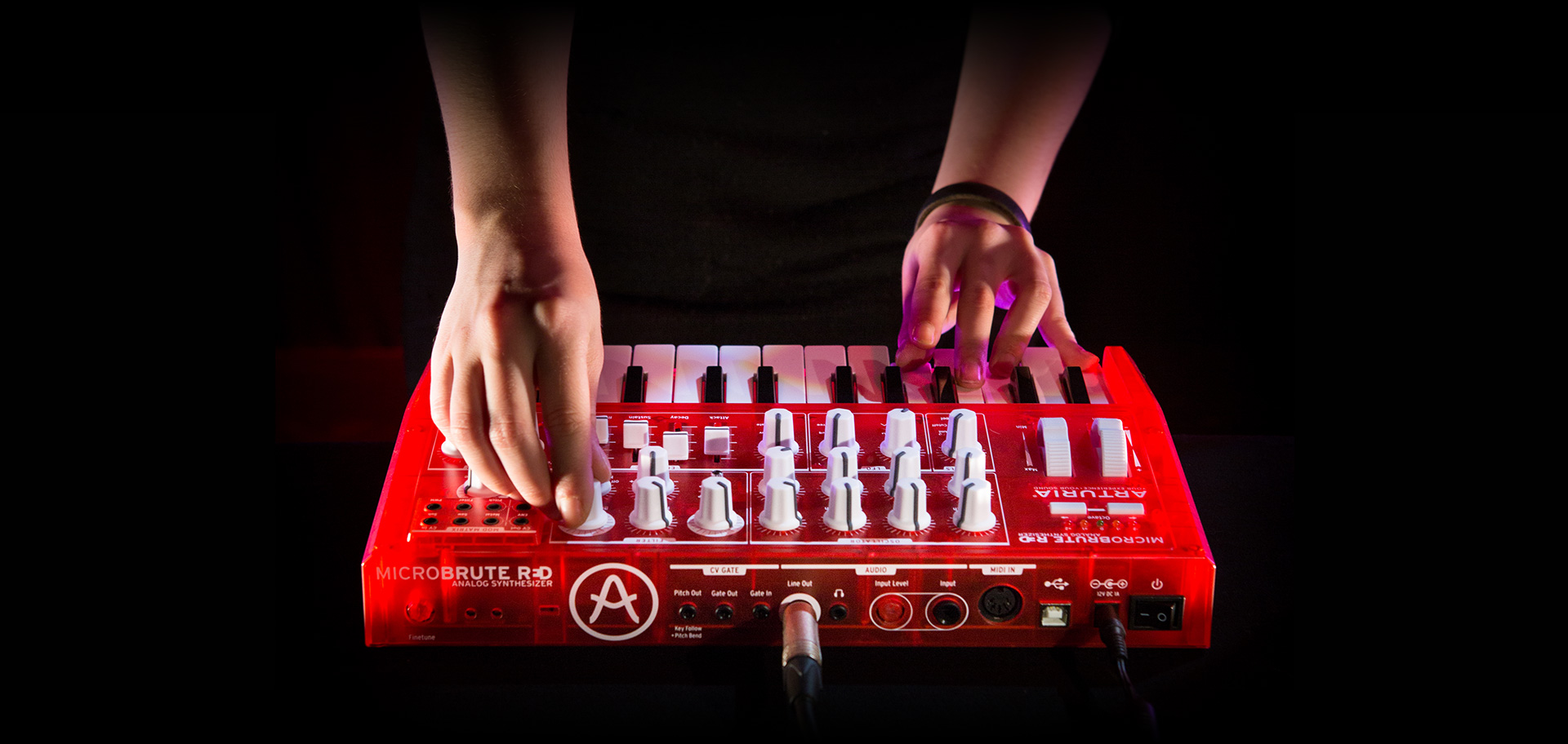 Arturia MicroBrute RED : microbrute red rear