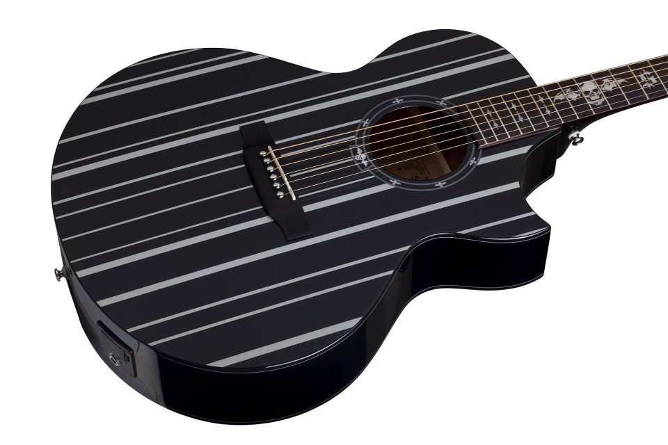 Schecter SYN AC GA SC : synyster gates ac ga sc striped bodytilt high