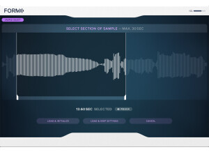 NI FORM screenshot SampleSelect