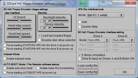 05 SDHxC Floppy Emu Settings