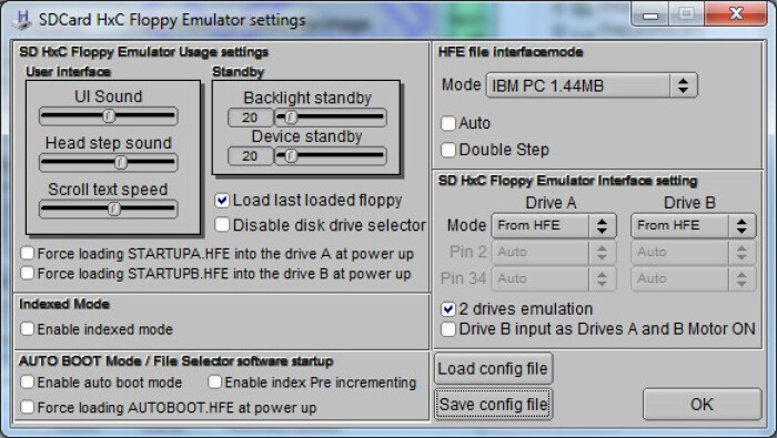 05 SDHxC Floppy Emu Settings