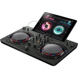 Pioneer DDJ-WeGO4 : ddj wego4 black set ipad angle Pioneer DDJ-WeGO4 : ddj wego4 black set ipad angle