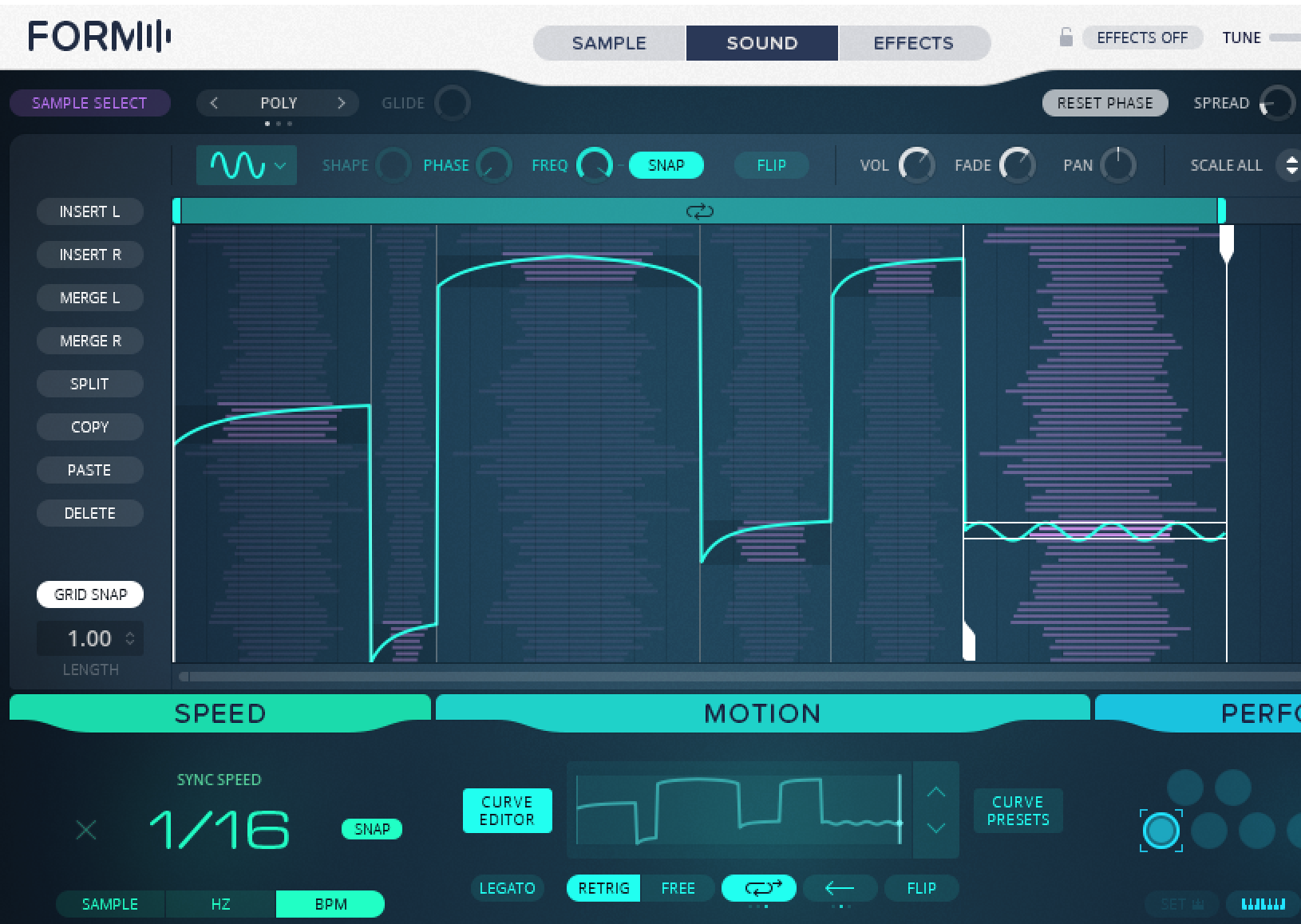 Native Instruments Komplete 11 Ultimate : form motion curves