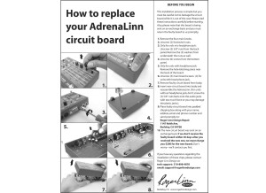 AdrenaLinn circuit board change instructions