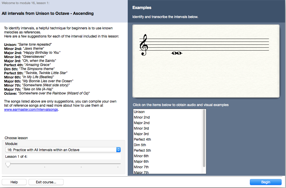 EarMaster6 explanations