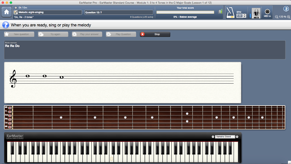 EarMaster6 main window