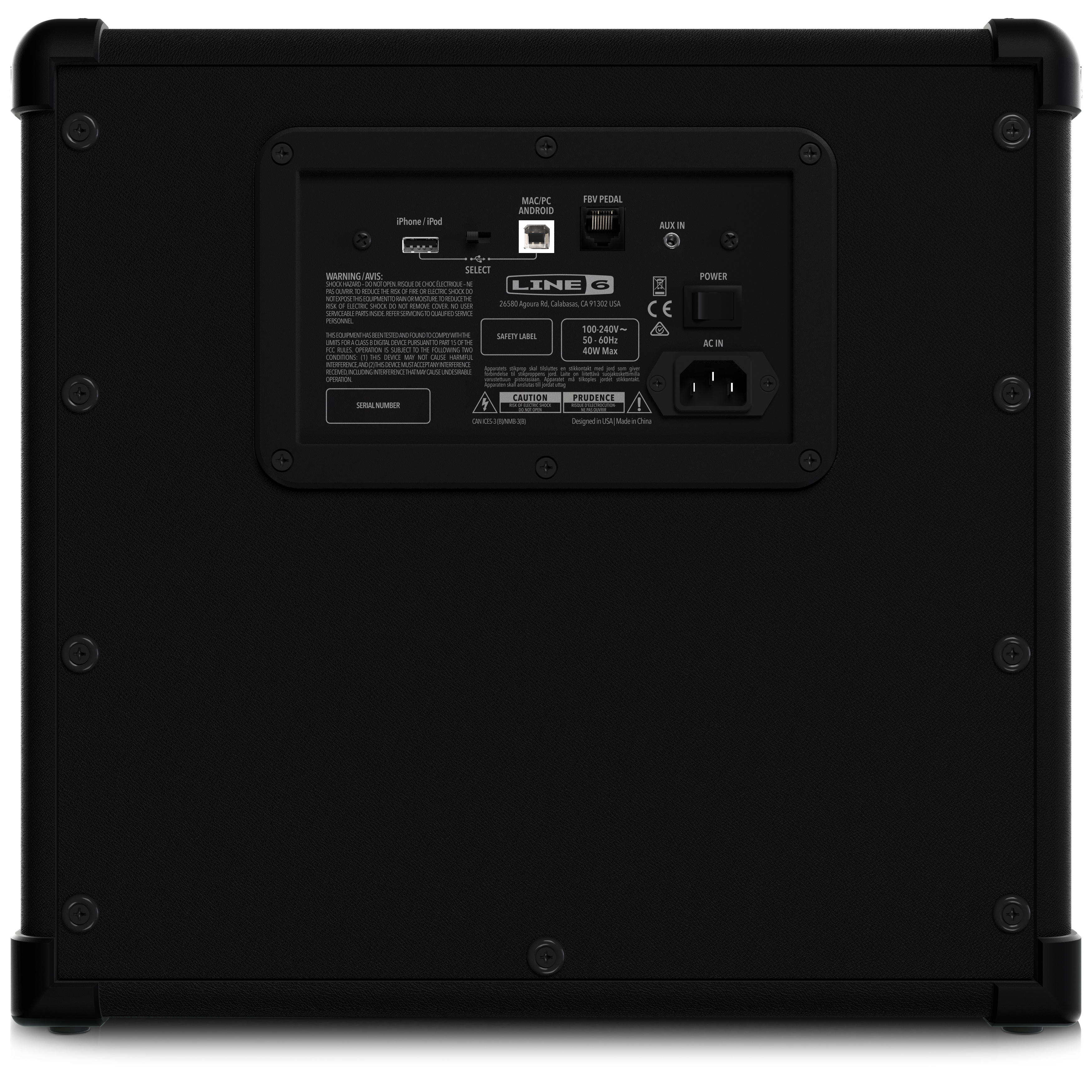 Line 6 Spider V 30 : Spider V 30 back