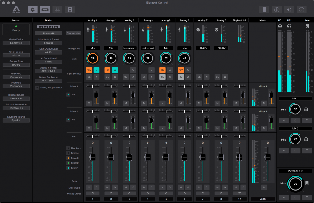 Apogee Element Control : element 88 mixer 1030x666