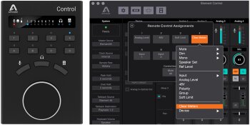 Apogee Control Hardware Remote : element mixer Apogee Control Window Apogee Control Hardware Remote : element mixer Apogee Control Window