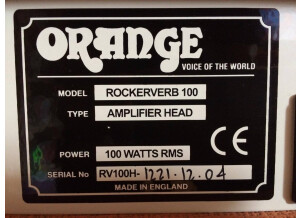 Orange Rockerverb 100 Head (89078)
