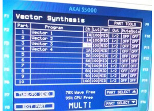 vector synthesis on an Akai s5000