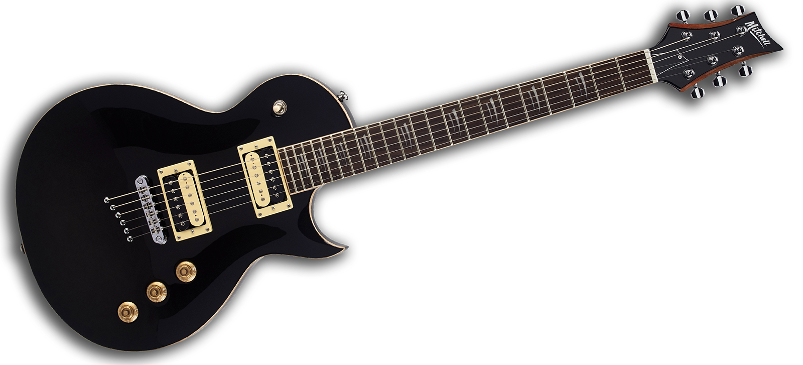 Mitchell Guitars MS400 : MS400BK angle 1600