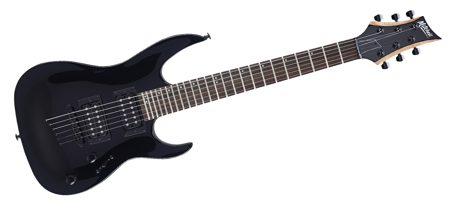 Mitchell Guitars MM100 : MM100BK angle 1600