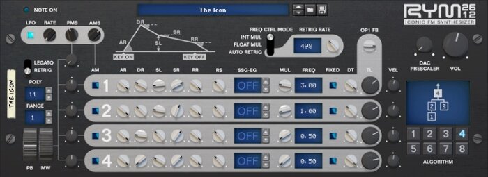 MD (Mathieu Demange) RYM2612 Iconic FM Synthesizer : RYM 2612 MD (Mathieu Demange) RYM2612 Iconic FM Synthesizer : RYM 2612