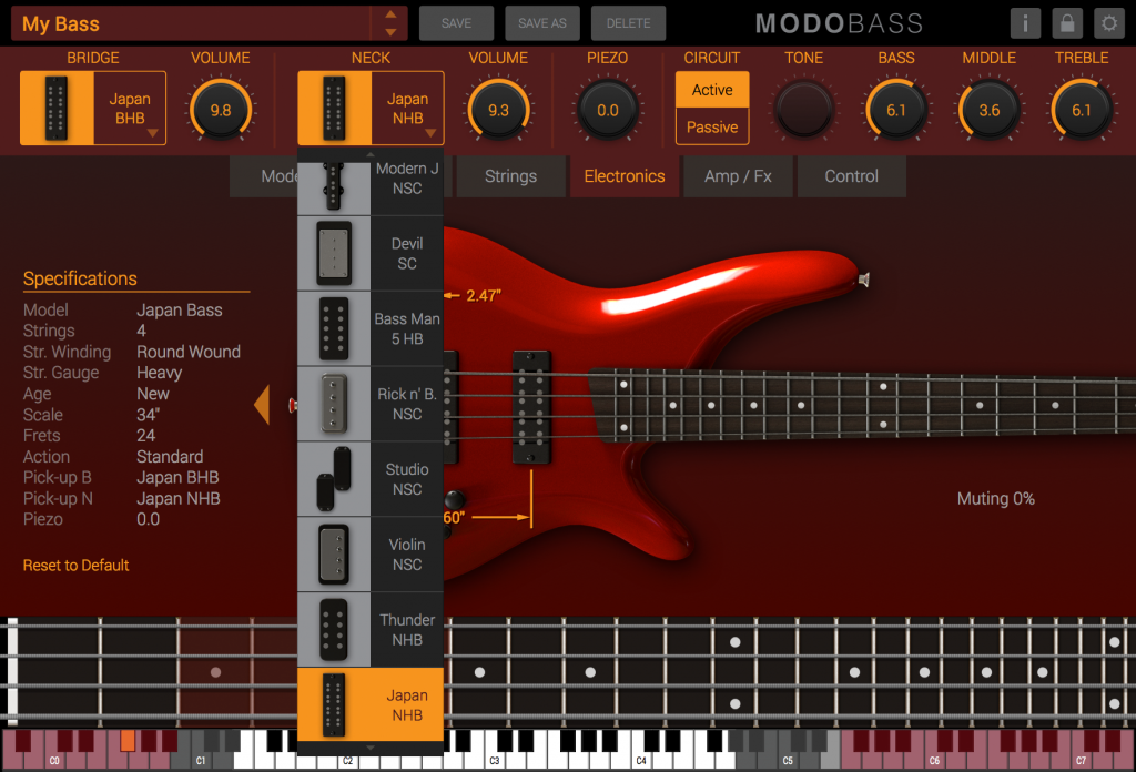 ikc L modobass electronics neck flame