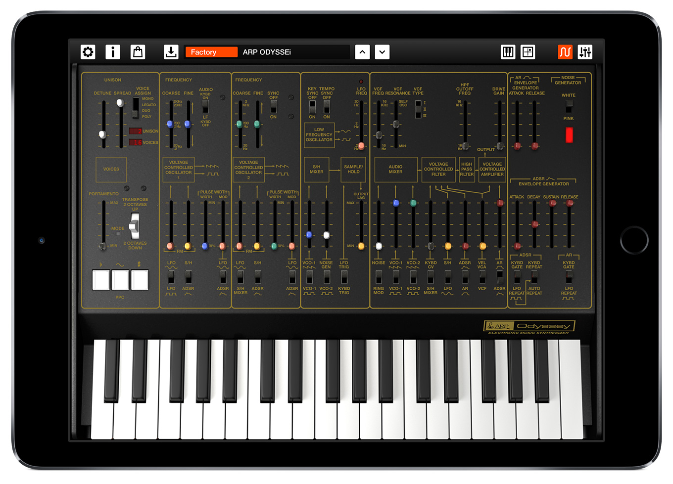 ARP ODYSSEi iPad Air2 bk Rev2
