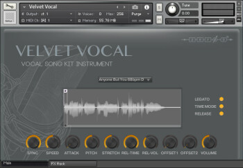 Zero-G Velvet Vocal : Velvet Vocal GUI 1