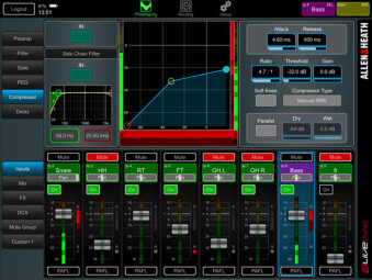 Allen &amp; Heath dLive MixPad : dLive Mix GUI 2