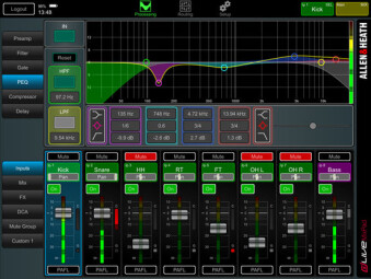 Allen &amp; Heath dLive MixPad : dLive Mix GUI
