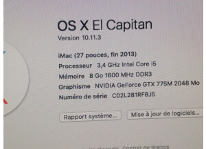 Apple Imac 27" fin 2013 (36401)