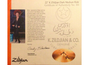 Zildjian K Dark Medium Ride 22" (36676)