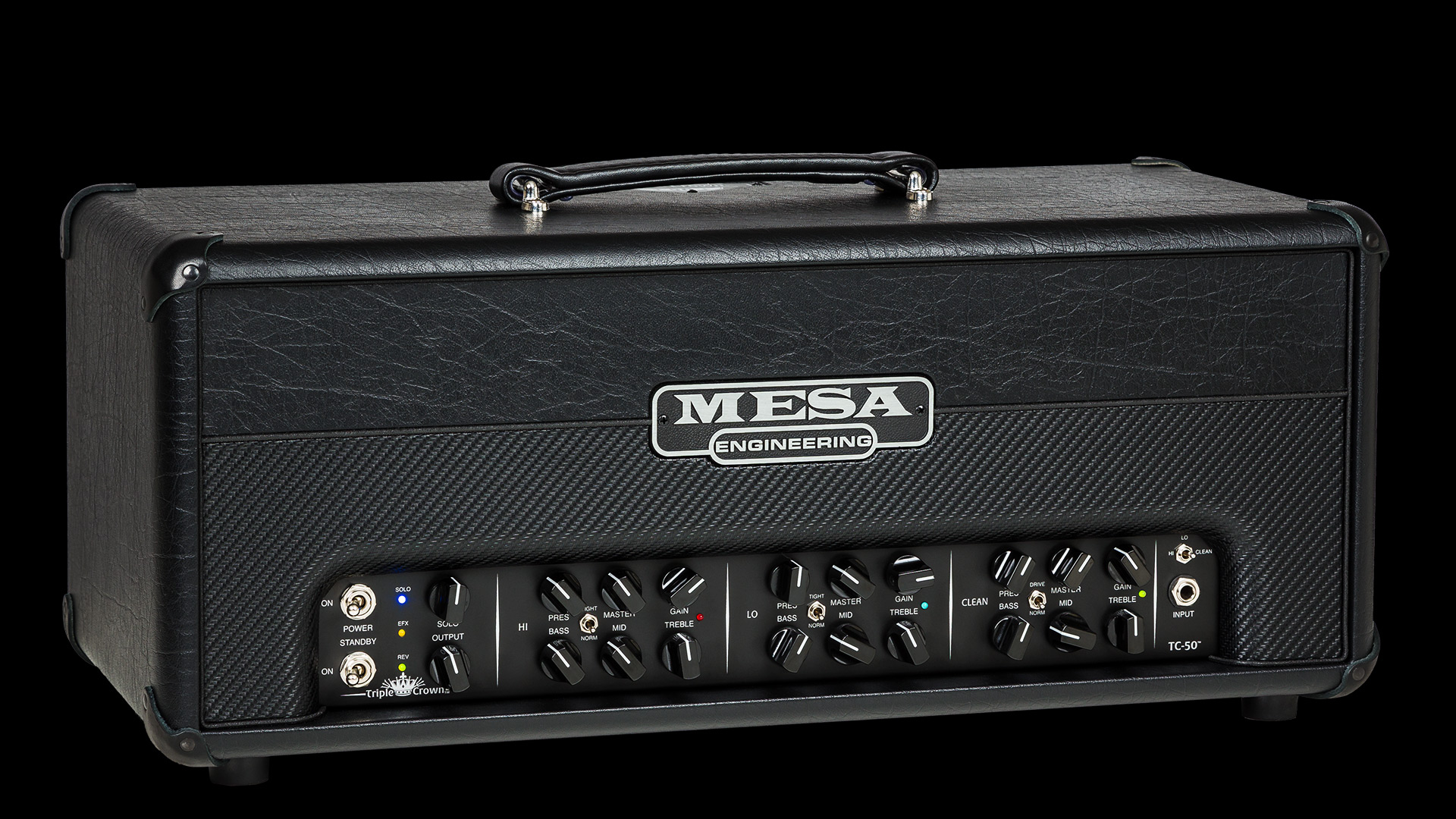 Mesa Boogie Triple Crown TC-50 Head : TC50 Head facing left high rez