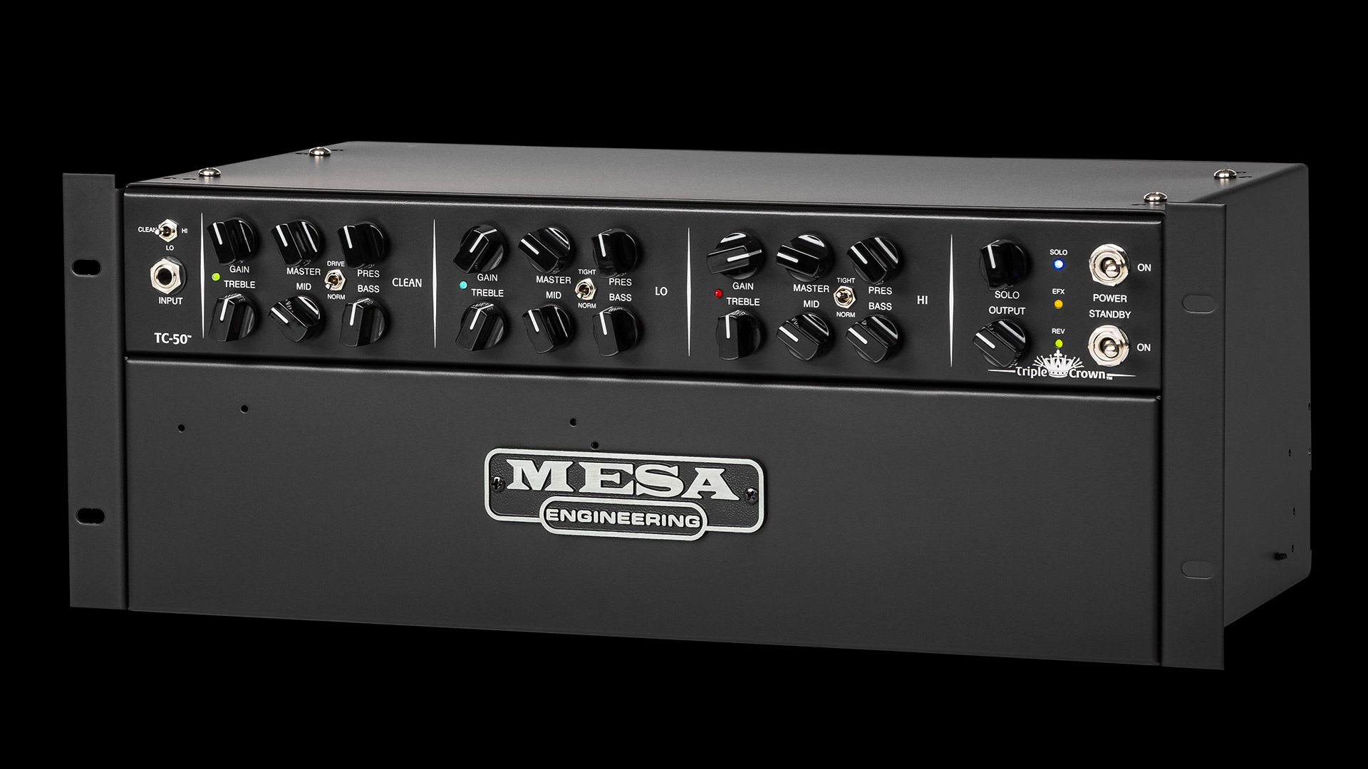 Mesa Boogie Triple Crown TC-50 Rackmount : TC50 Rackmount facing left high rez