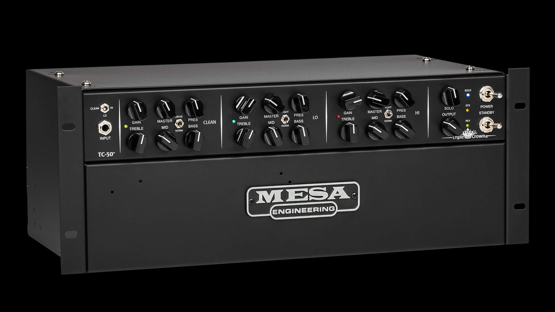 Mesa Boogie Triple Crown TC-50 Rackmount : TC50 Rackmount facing right high rez
