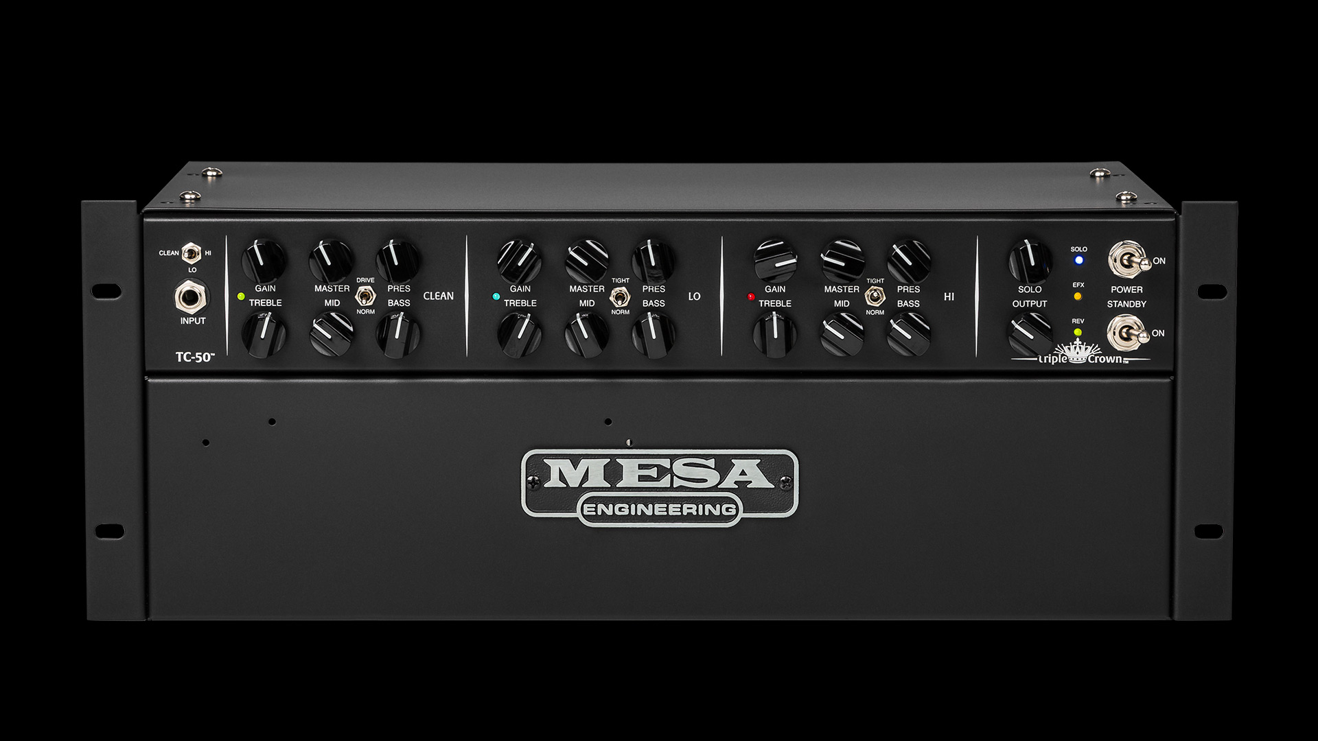 Mesa Boogie Triple Crown TC-50 Rackmount : TC50 Rackmount front high rez