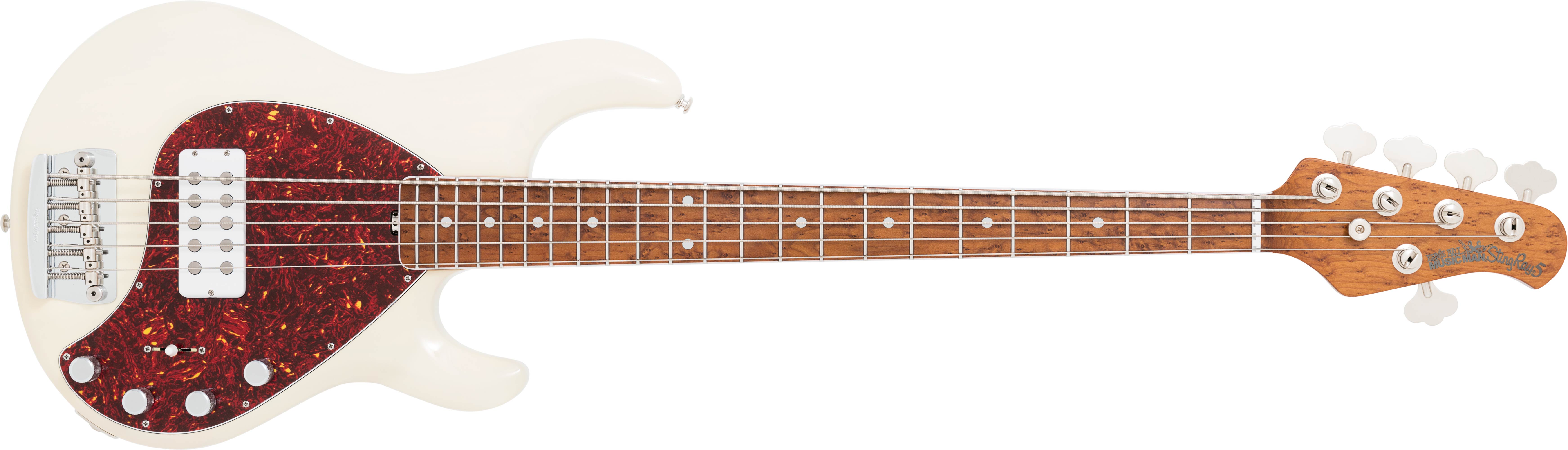 Music Man 30th Anniversary Stingray 5 Bass : SR5WhiteMid