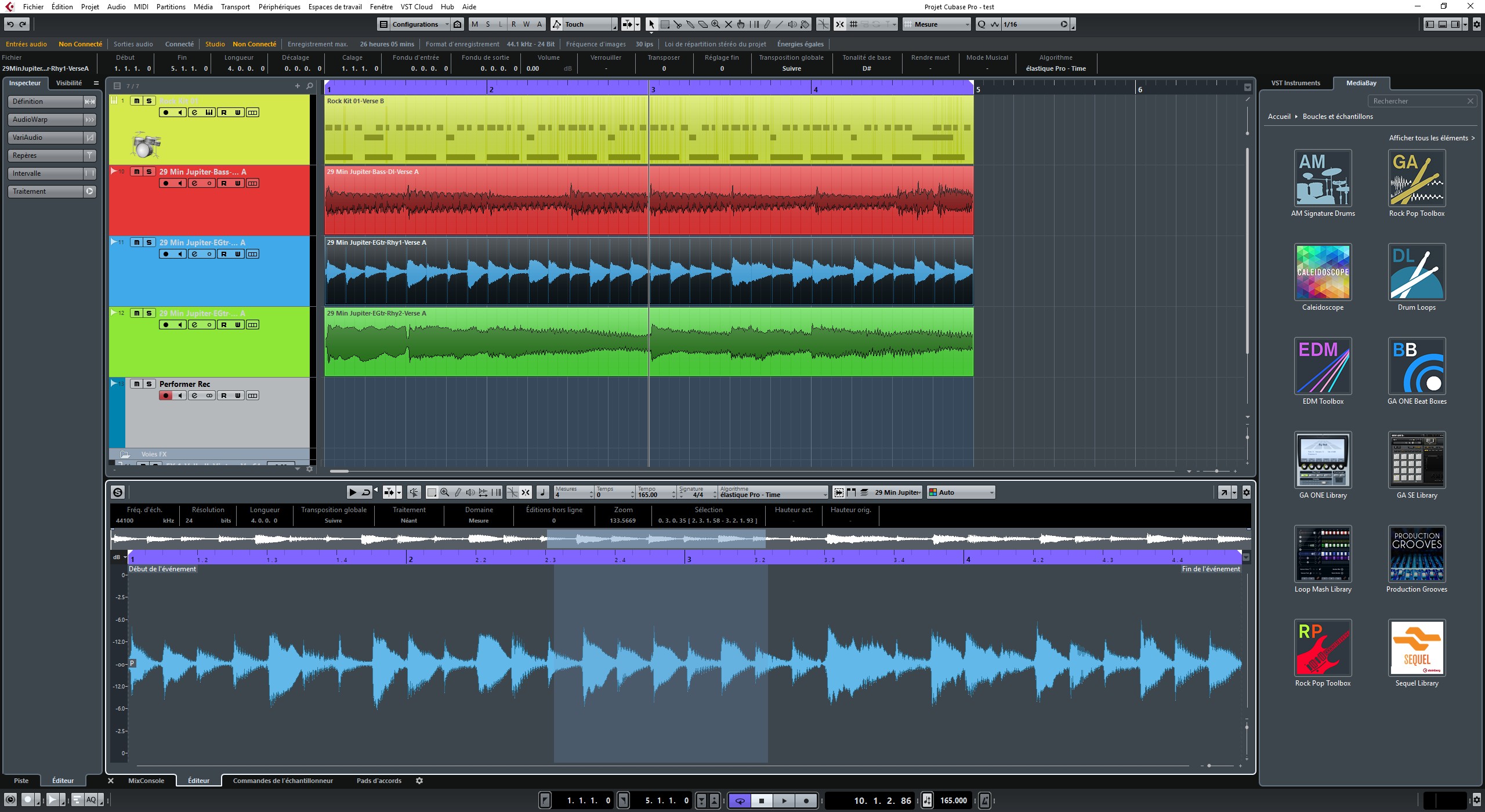 Steinberg Cubase Pro 9 : lowerzone